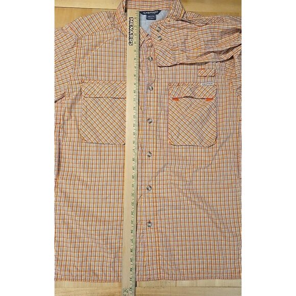 Exofficio Fishing Shirt Men Size XL Roll Tab Sleeve Button Up Vented Caped Plaid - Picture 6 of 9